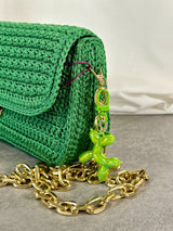 Gehäkelte Tasche gross, Grün