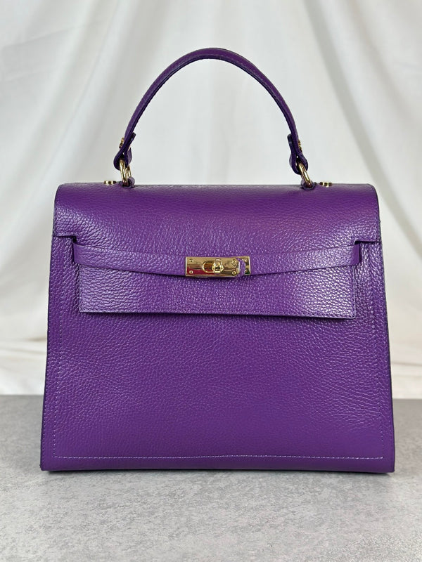 Lederhandtasche Purple