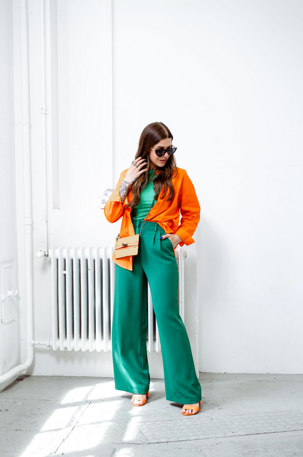 Chemisier oversize orange