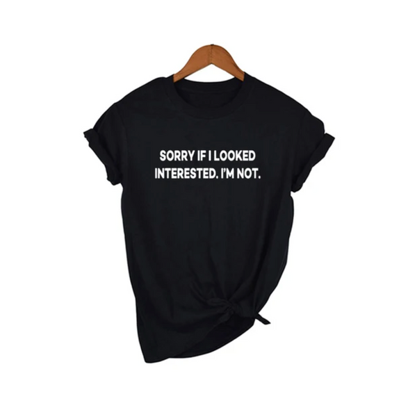 T-Shirt Sorry, schwarz