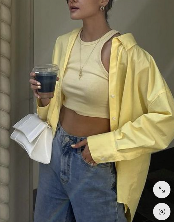 Bluse Gelb oversized