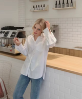 Chemisier oversize blanc