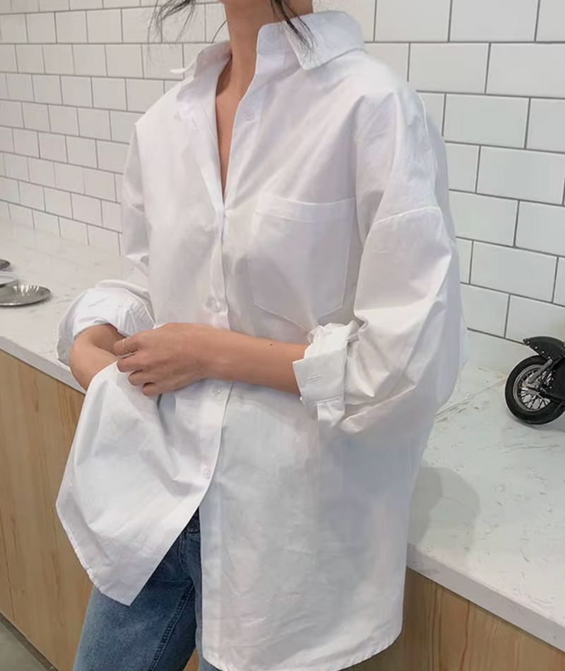 Chemisier oversize blanc