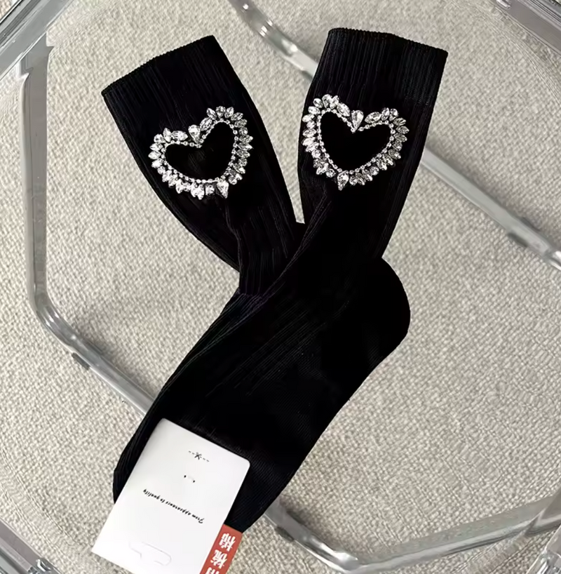 Socken Heart Schwarz