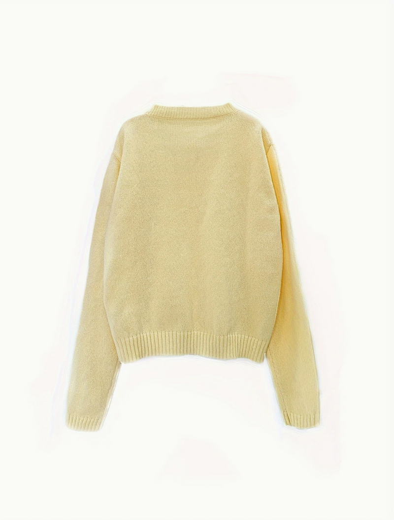 Strickjacke Vanille Gelb