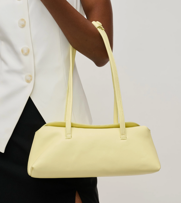 Handtasche Hellgelb mit Magnetverschluss