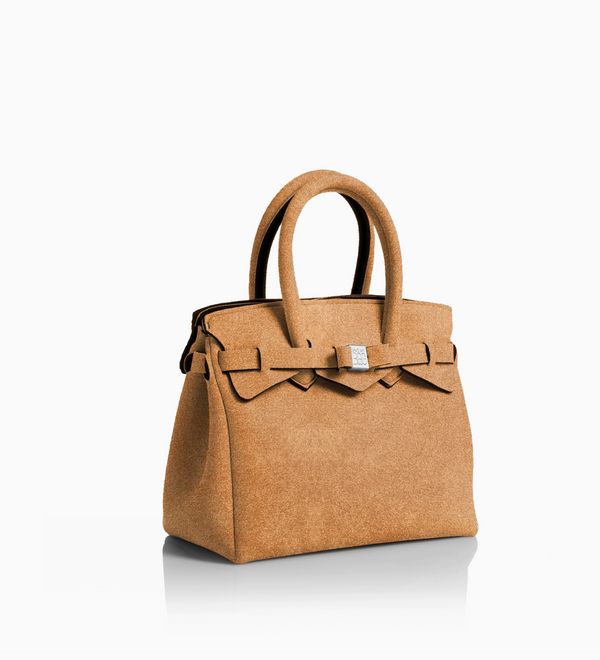 Handtasche NeoWave hellbraun mini Wildlederoptik