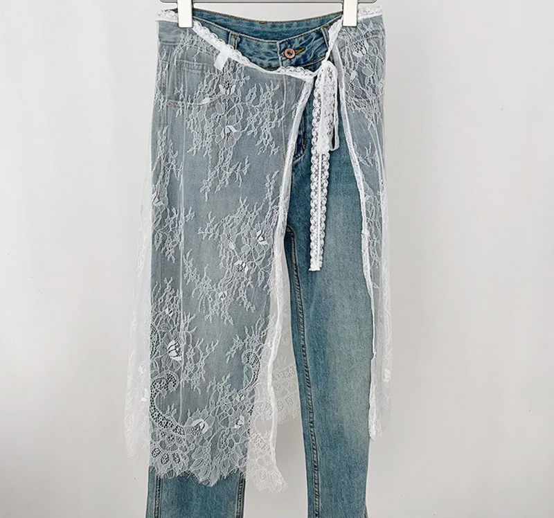 Wide trousers white