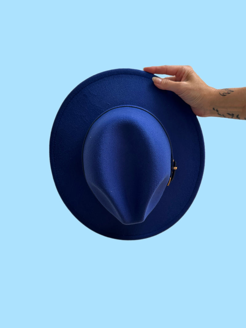 Fedora hat blue