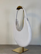 Handtasche Lack Weiss