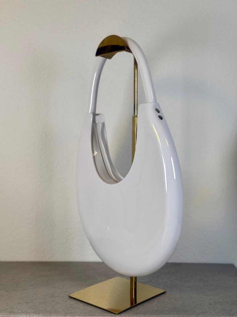 Handtasche Lack Weiss