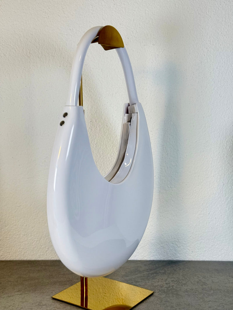 Handtasche Lack Weiss