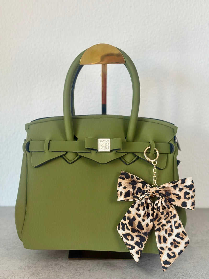 Taschenschmuck Leopard Masche
