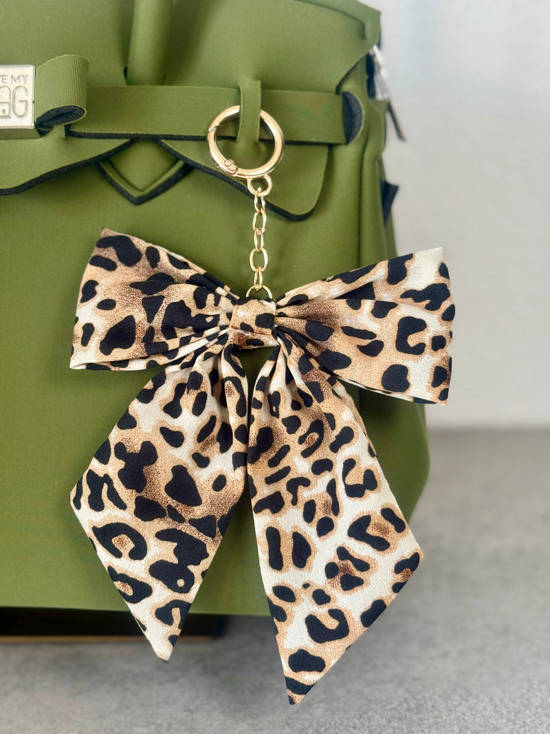 Taschenschmuck Leopard Masche