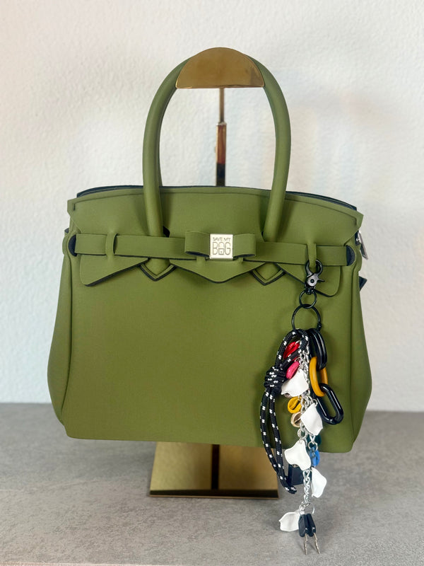 Taschenanhänger Schwarz mit Schloss