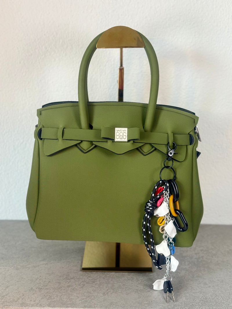 Taschenanhänger Schwarz mit Schloss