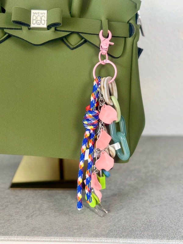 Taschenanhänger Mint mit Schloss