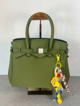 Taschenanhänger Gelb mit Schloss