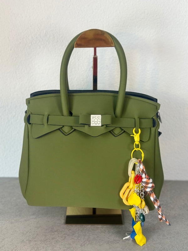 Taschenanhänger Gelb mit Schloss