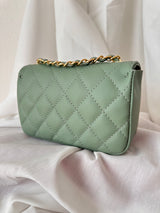 Handtasche gesteppt Mint, midi