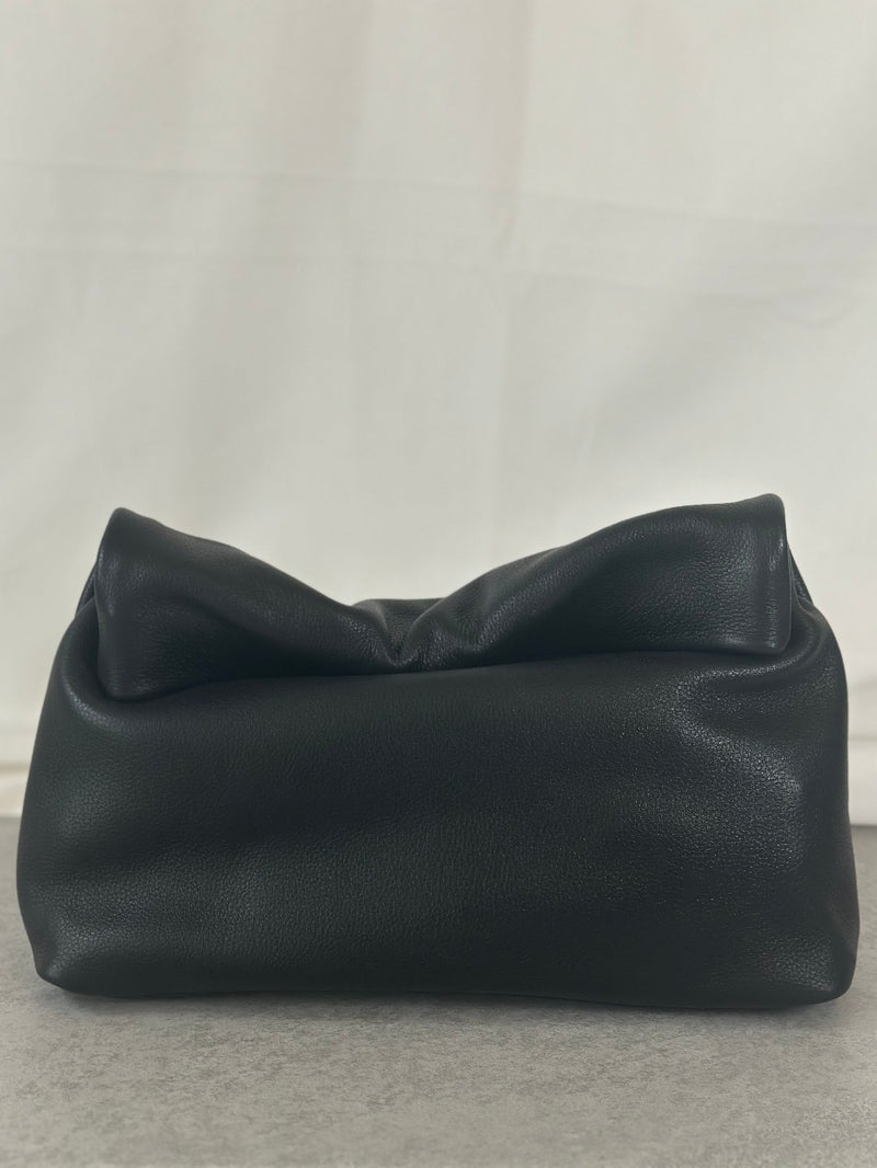 Leder Clutch Schwarz