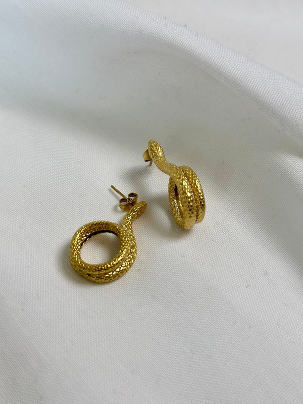 Ohrringe goldenen Schlange