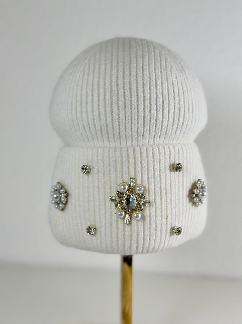 Beanie hat with angora wool mustard yellow