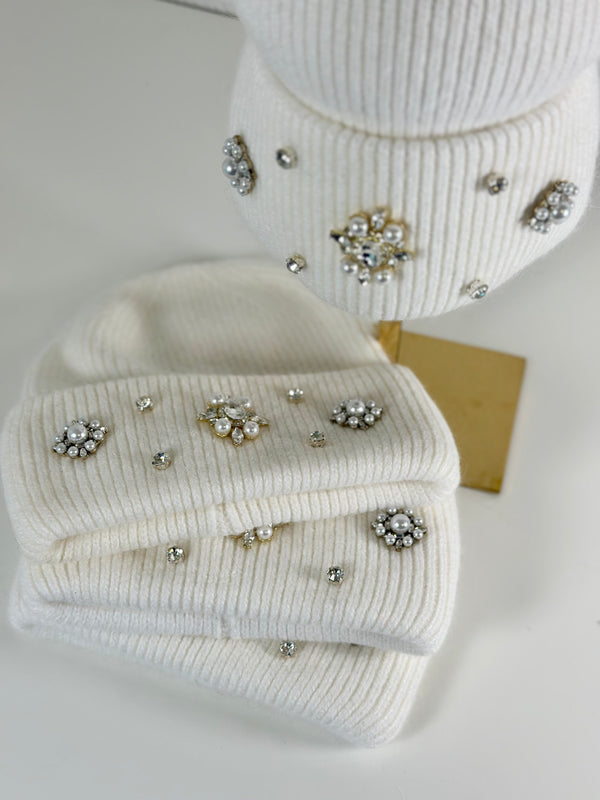 Beanie hat with angora wool mustard yellow