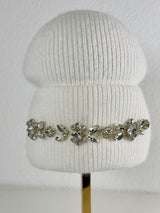 Beanie hat with angora wool mustard yellow