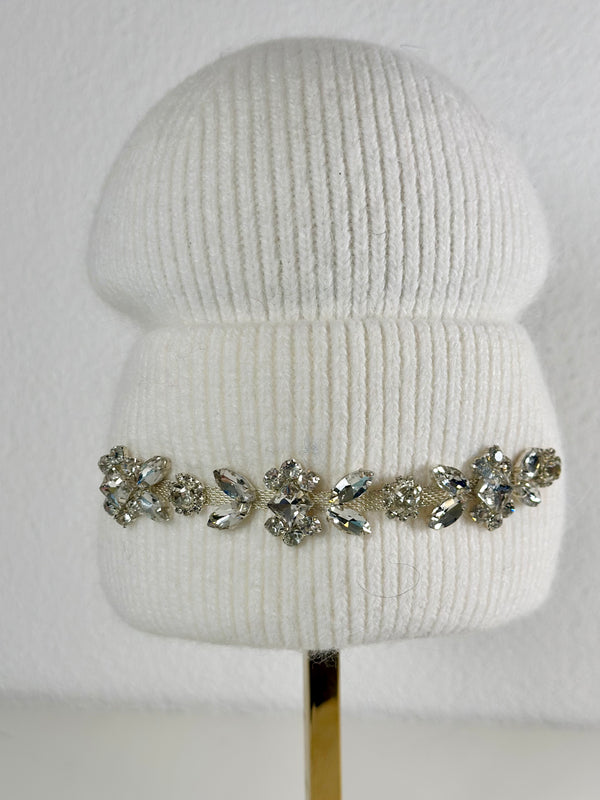 Beanie hat with angora wool mustard yellow