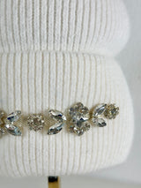 Beanie hat with angora wool mustard yellow
