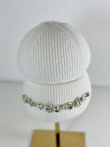 Beanie hat with angora wool mustard yellow