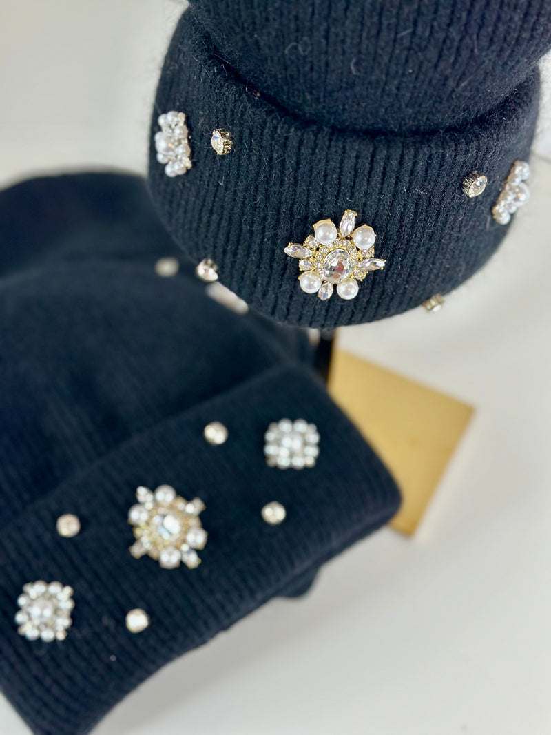 Beanie hat with angora wool mustard yellow