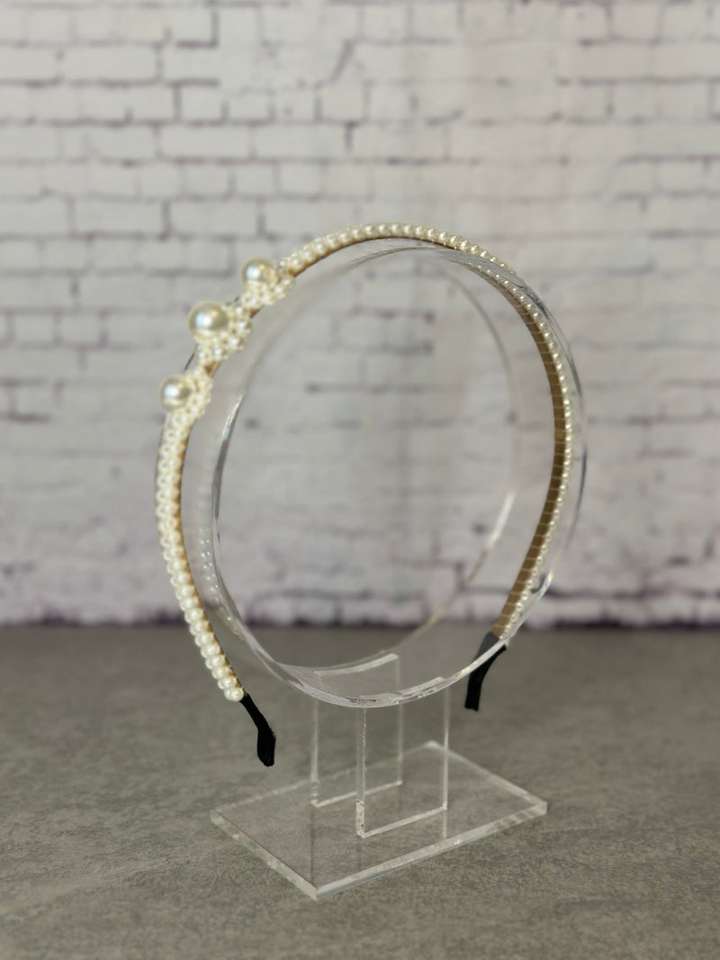 Hairband with 3 large pearls