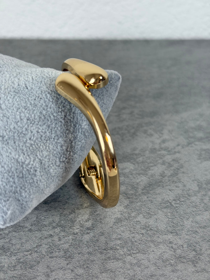 Armreif Drops golden mit Schnappverschluss