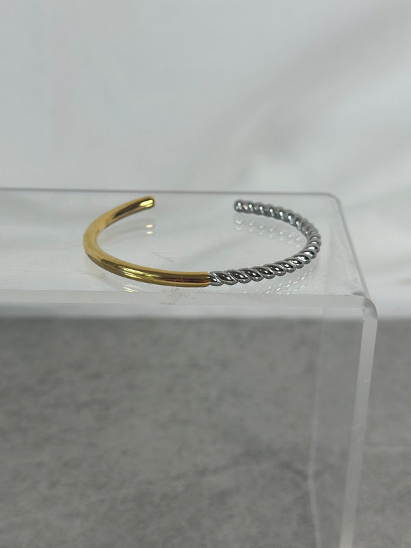 Armreif Gold & Silber halb und halb