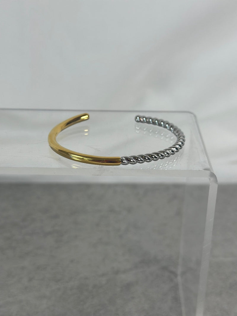 Armreif Gold & Silber halb und halb