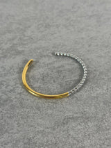Armreif Gold & Silber halb und halb