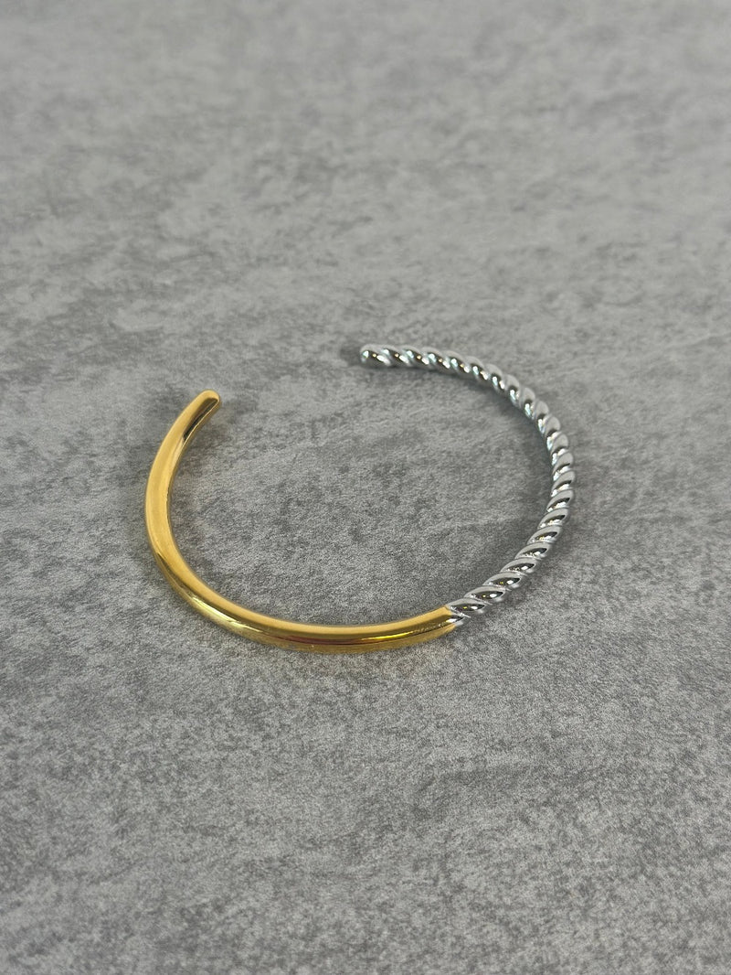Armreif Gold & Silber halb und halb