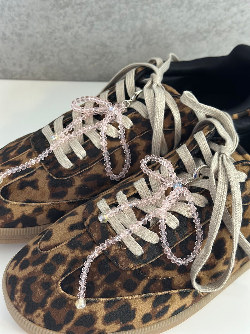Schuh Accessoires Maschen rosa transparent