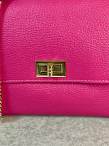 Handtasche Leder Fuchsia