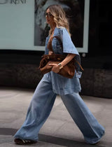 Denim Zweiteiler Weste und Hose