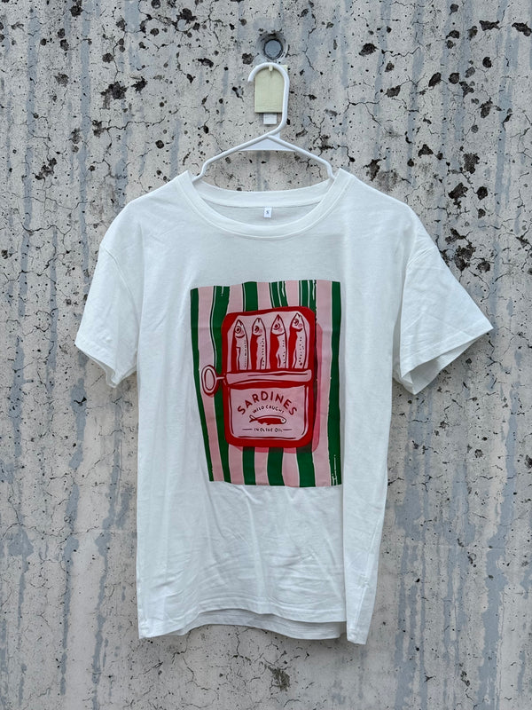T-Shirt Sardines Pink Grün