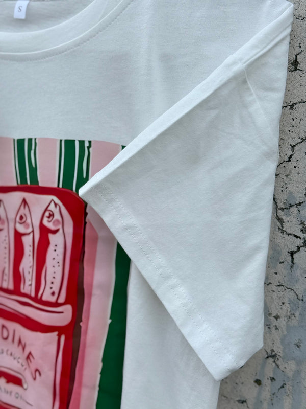 T-Shirt Sardines Pink Grün