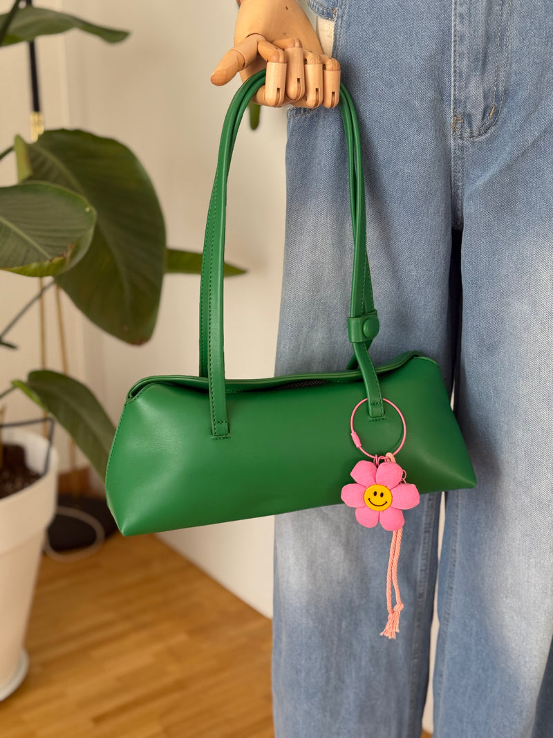 Taschenanhänger rosa Blume