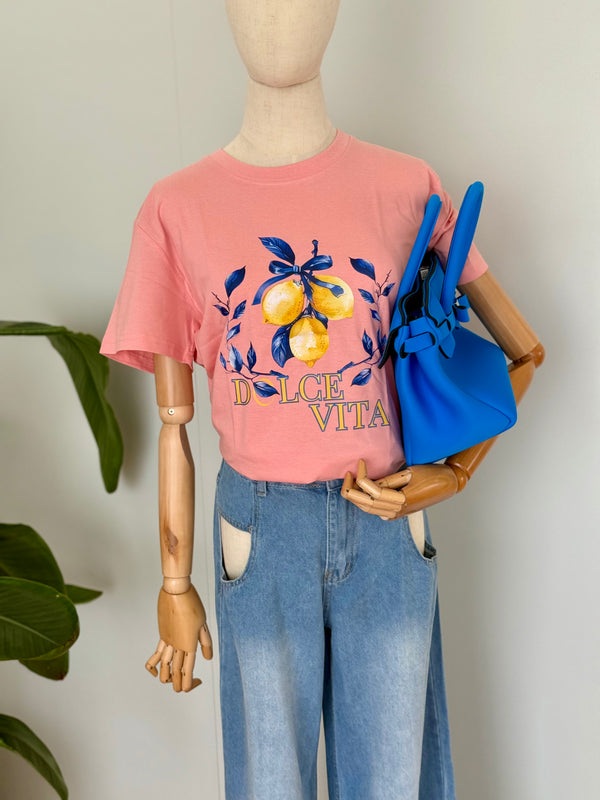 T-Shirt Rosa La dolce Vita