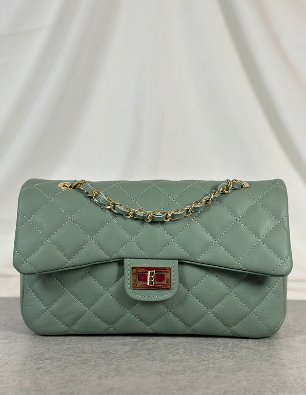 Leather handbag mint