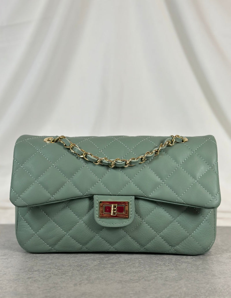 Leather handbag mint