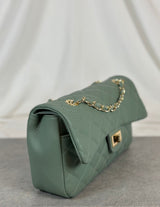 Leather handbag mint