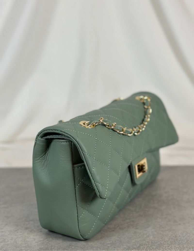 Leather handbag mint